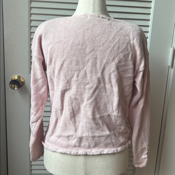 Work in progress by Gladies Bagley pink size medium ribbon sweater - Picture 6 of 9
